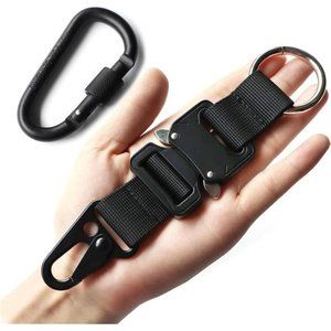 Tactical Key Chains for Men EDC Gear Clips with HK Clip and Stainless Steel Ring